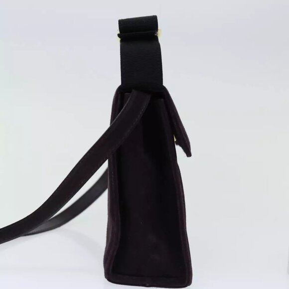 Salvatore Ferragamo Hand Bag Suede 2way Purple Auth 66859 - Picture 4 of 14